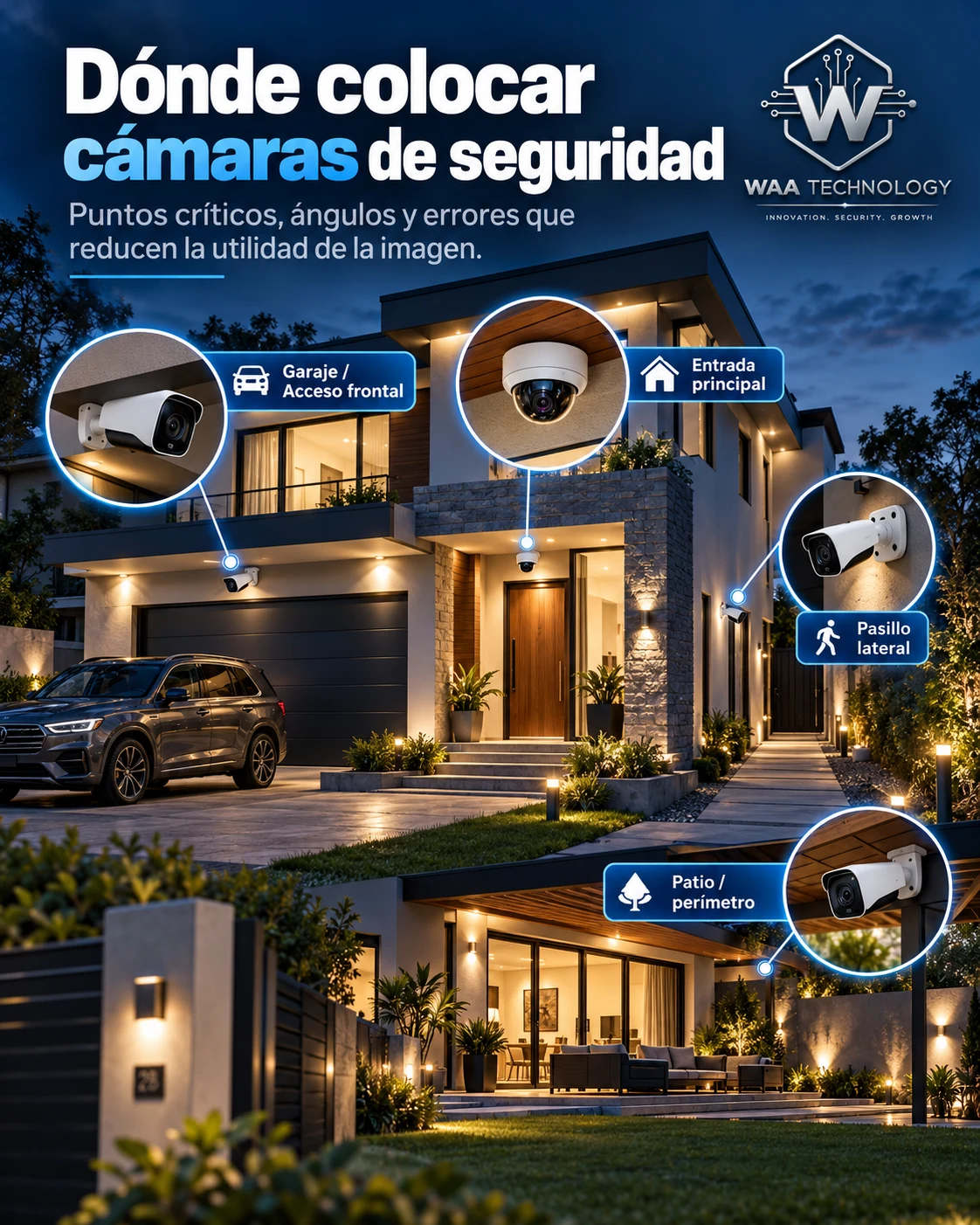 Dónde colocar cámaras de seguridad