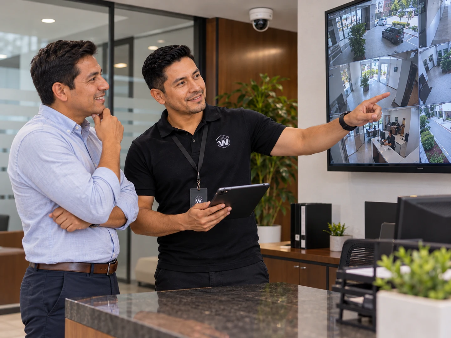 Demostración de monitoreo CCTV a un cliente