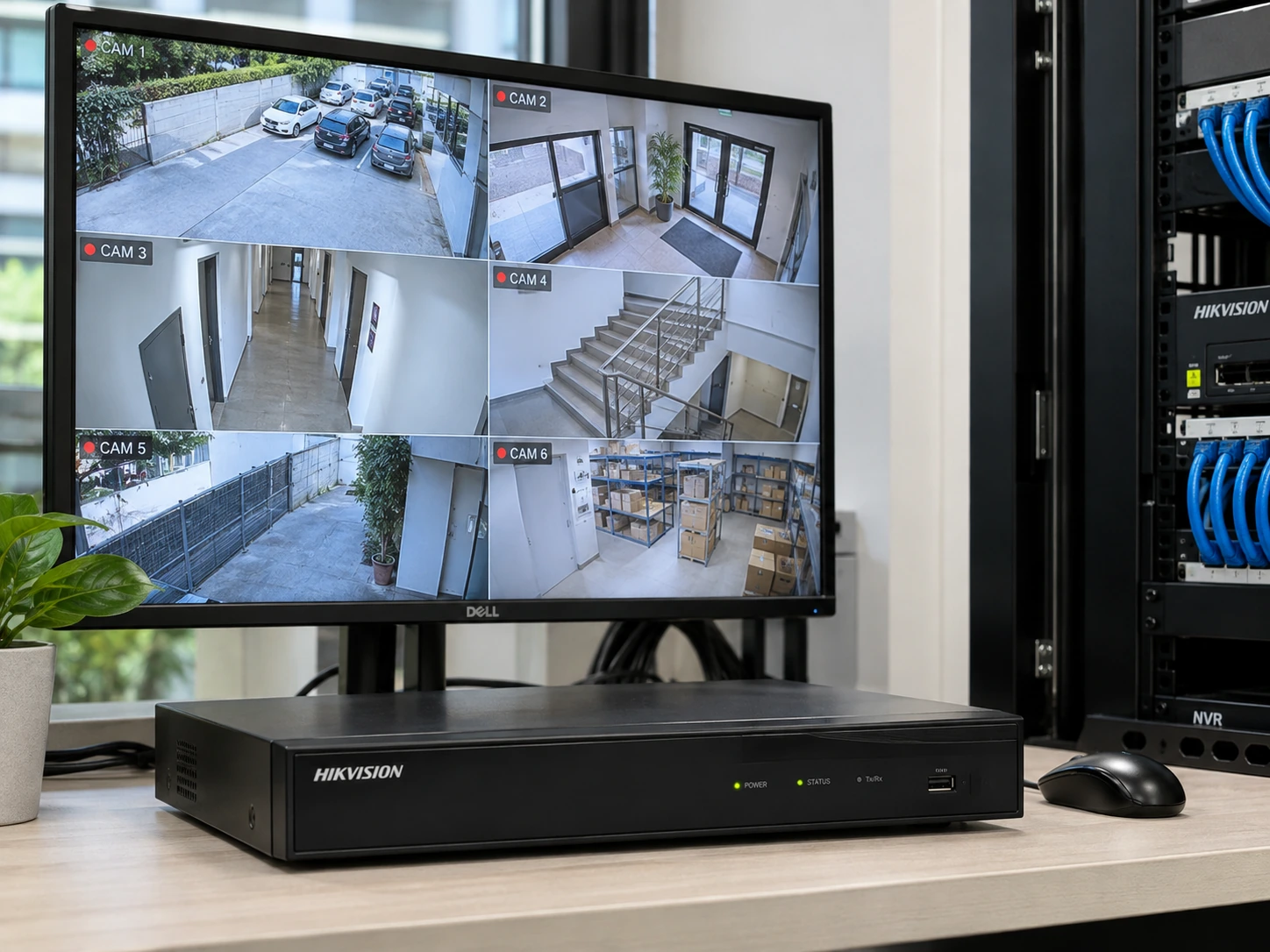 Grabador DVR NVR con monitoreo de cámaras en tiempo real