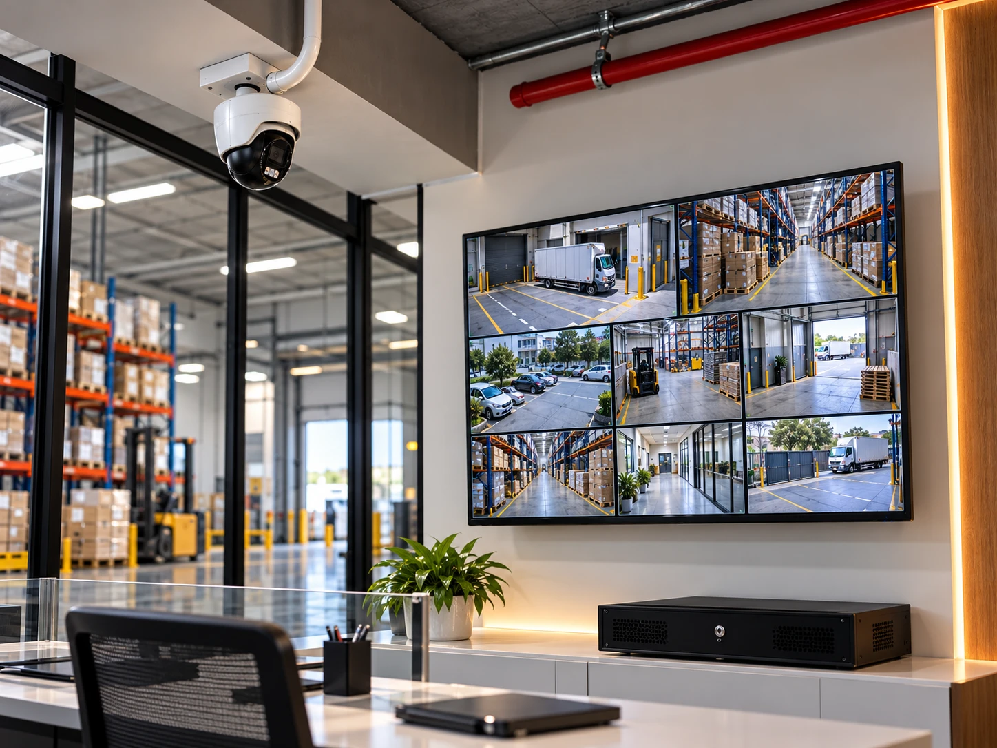 Sistema de videovigilancia IP PoE para empresa