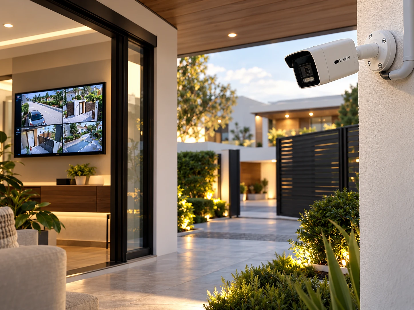 Sistema CCTV residencial para hogar moderno