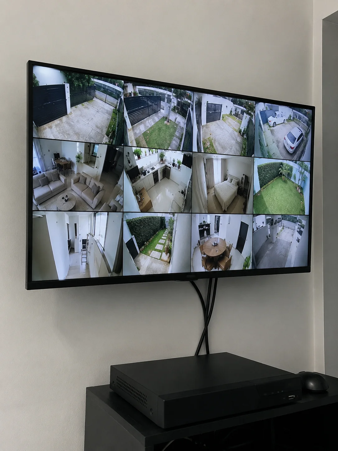 Pantalla de monitoreo CCTV en tiempo real